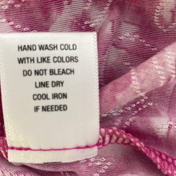 Sami & Jo Pink ad white printed tunic top with ruffle detail 3/4 sleeve v neck - Picture 13 of 13